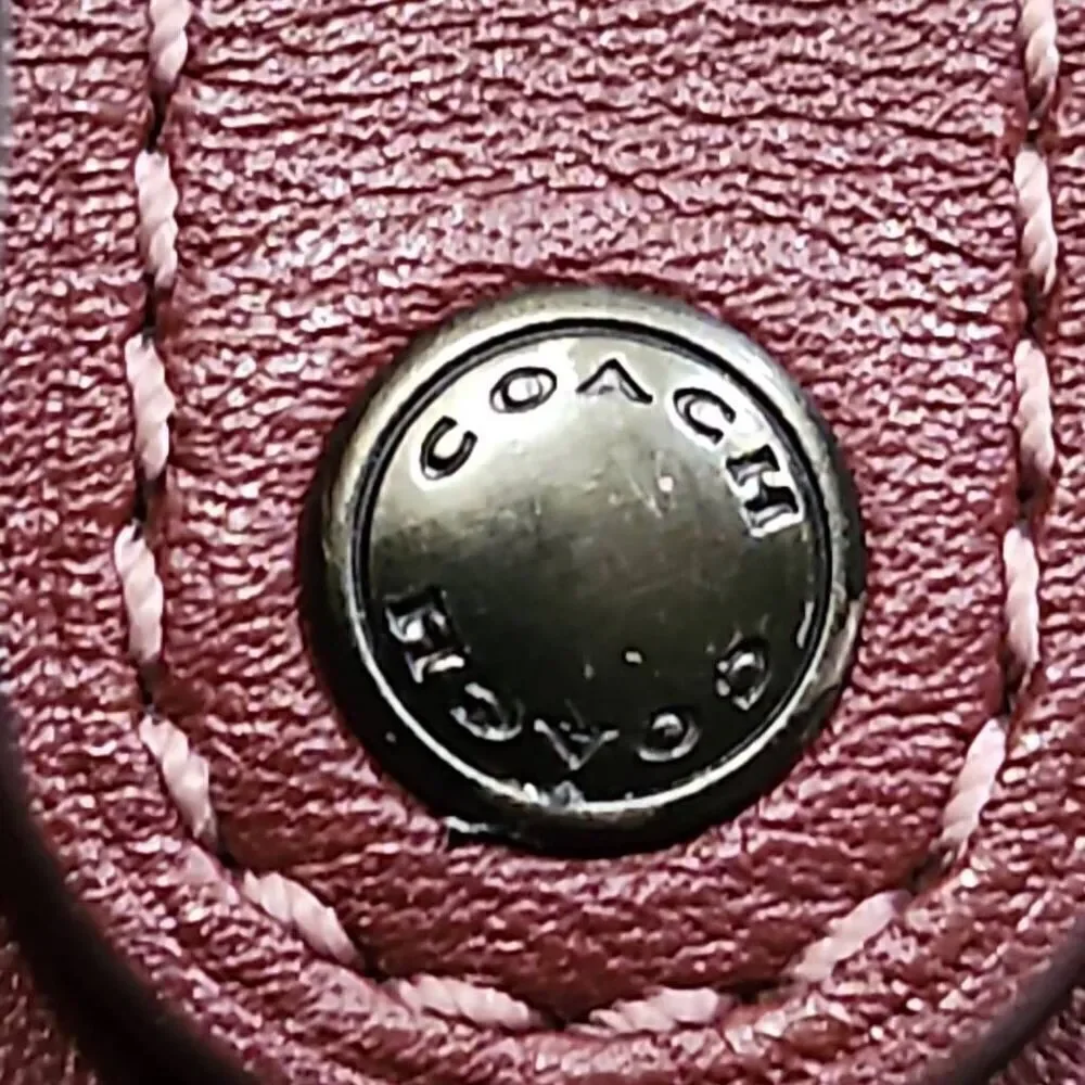 Coach Small Trifold Wallet in Bordeaux